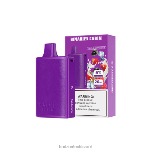 HorizonTech Binaries Cabin חד פעמי 20 מ"ל משולש קרח פירות יער HorizonTech disposable vape 28N2884