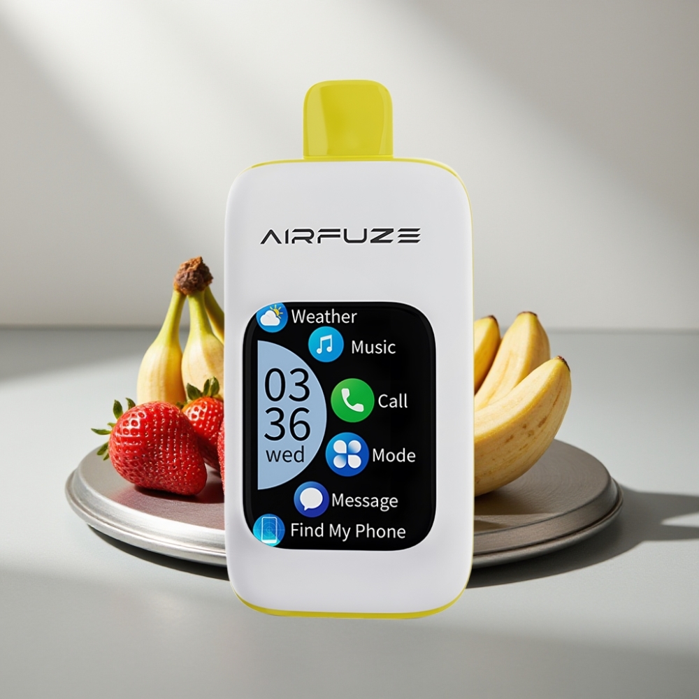 AirFuze Smart 30000 Puffs 5% 900mAh Type-C תות בננה