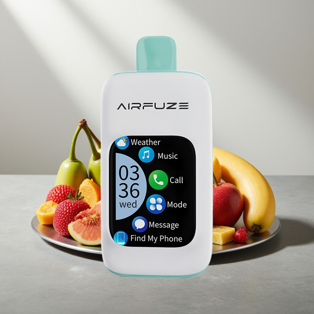 AirFuze Smart 30000 Puffs Disposable Vape קשת פירות מתפרצים עם מסך מגע 2.01"TFT