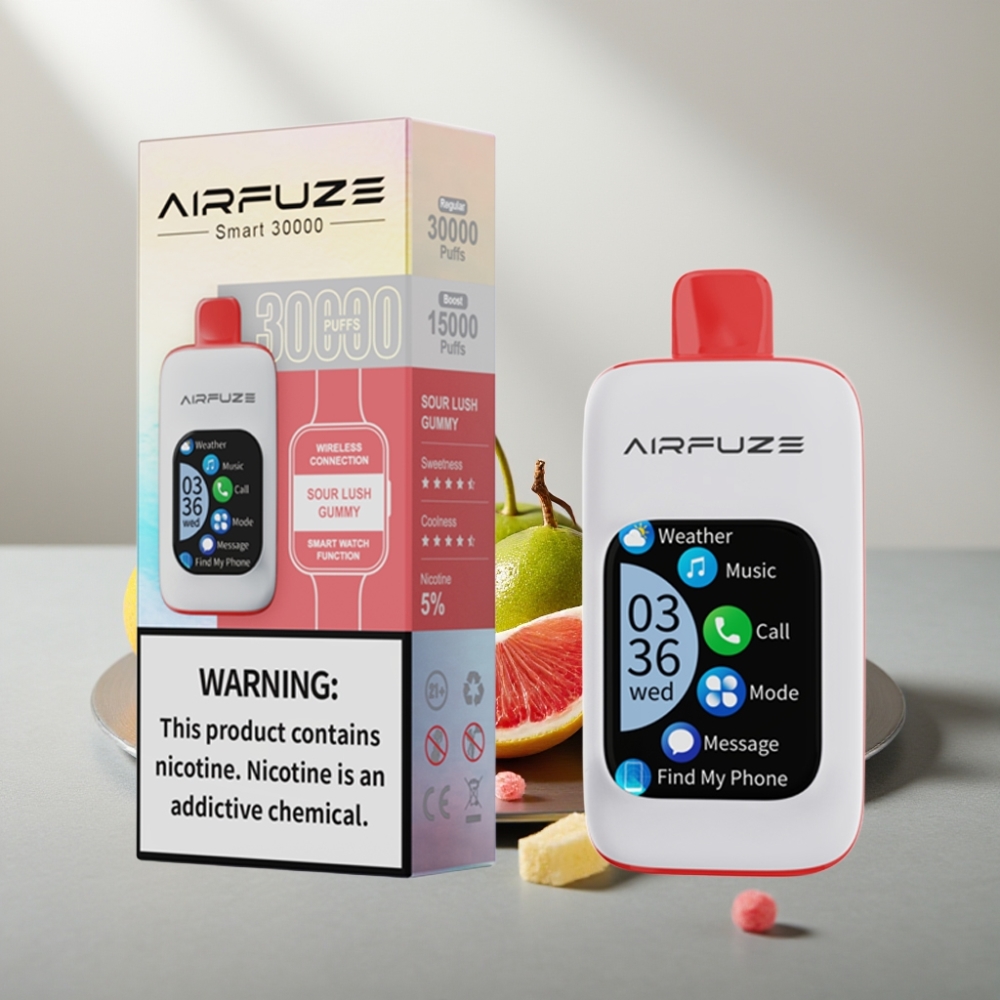 AirFuze Smart 30000 Puffs Disposable Vape סור לוש גומי 5% 900mAh Type-C 2.01\"TFT