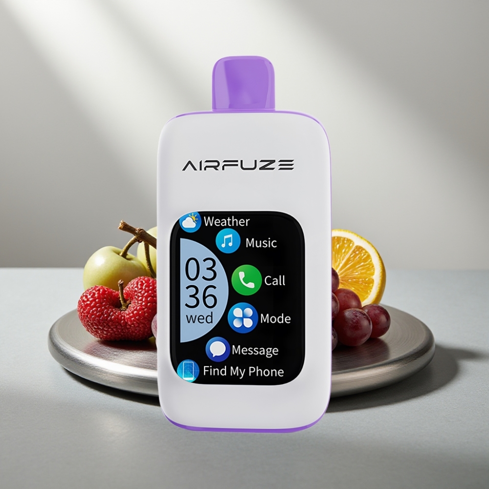 AirFuze Smart 30000 Puffs Disposable Vape ענבים מתפרצים 900mAh Type-C 5%