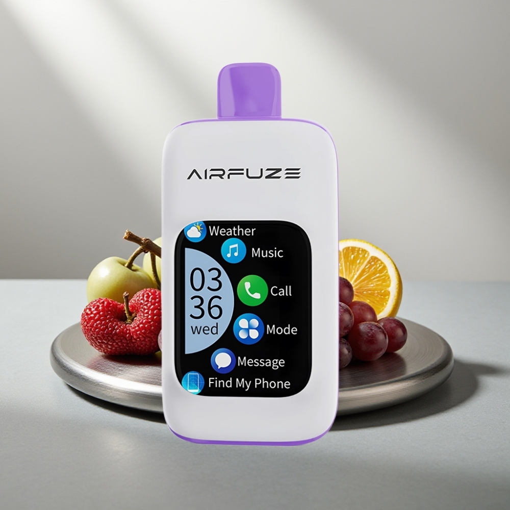 AirFuze Smart Pro 40000 Puffs טעם ענבים סוללה נטענת 900mAh מסך מגע