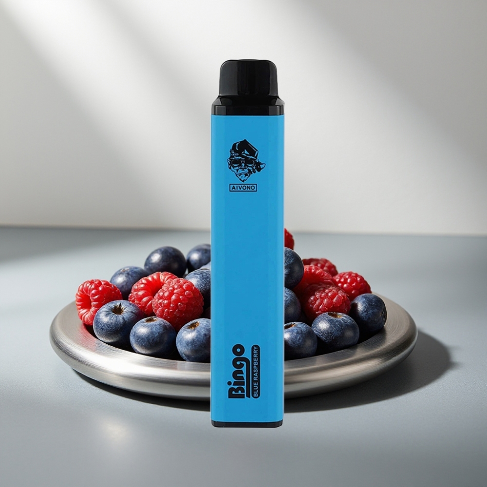 Aivono Aim Bingo 4000 Puffs Disposable Vape פטל כחול 1000mAh 10mL 3.6-4.2V