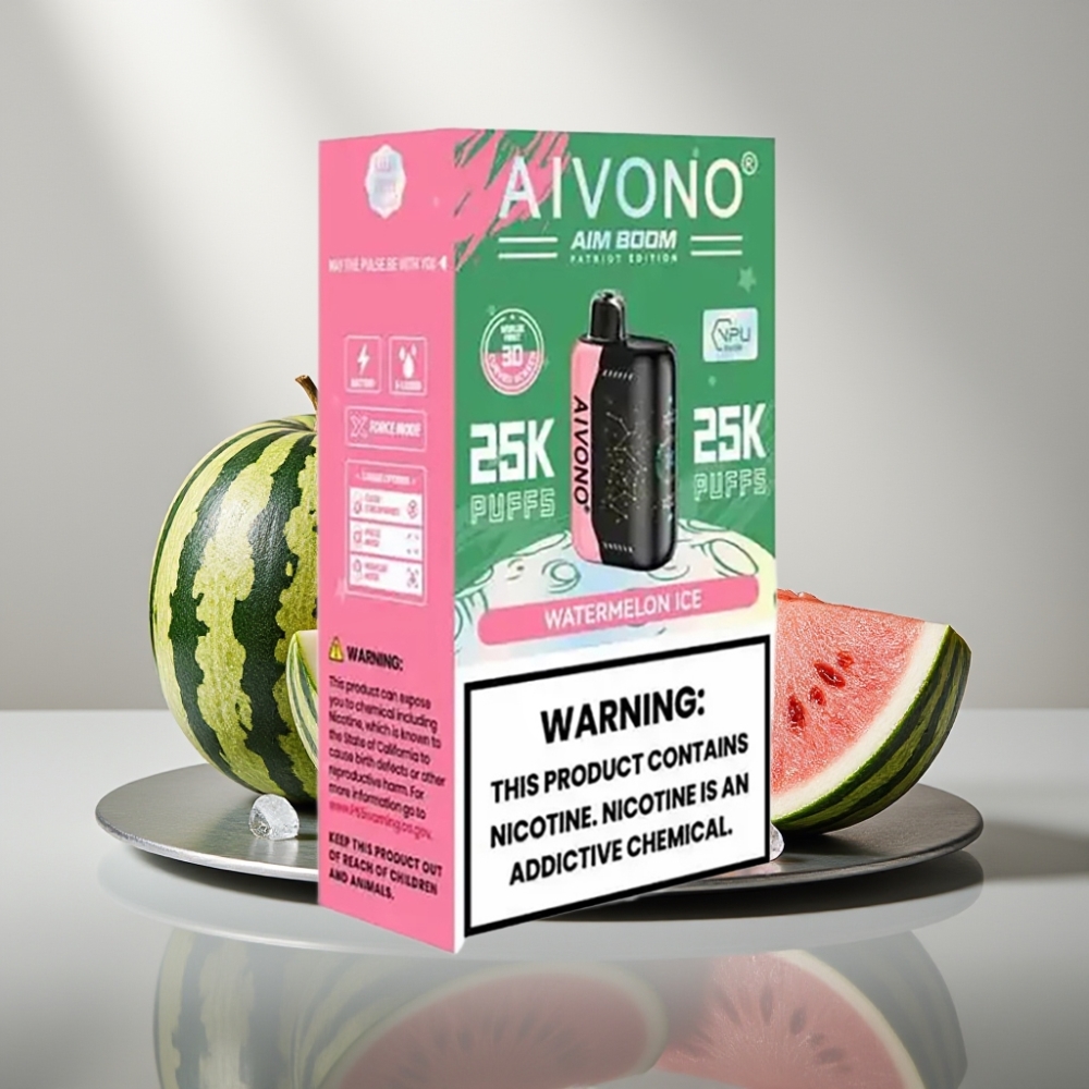 Aivono Aim Boom 25000 Puffs 28ml 650mAh 1.2Ω Type-C 90g אבטיח קר