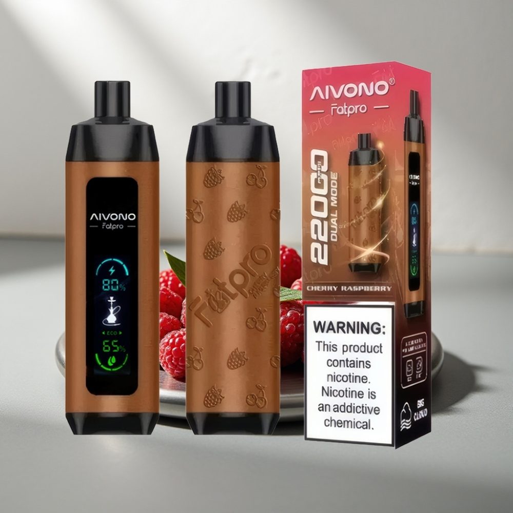 Aivono AIM FATPRO 22000 Puffs 28ml 600mah 0.6Ω Mesh טעם דובדבן פטל