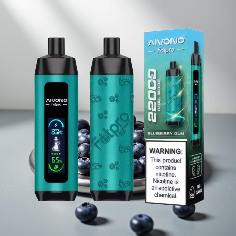 Aivono AIM FATPRO 22000 Puffs 28ml 600mah 0.6Ω Mesh Dual Modes תפוח יער כחול