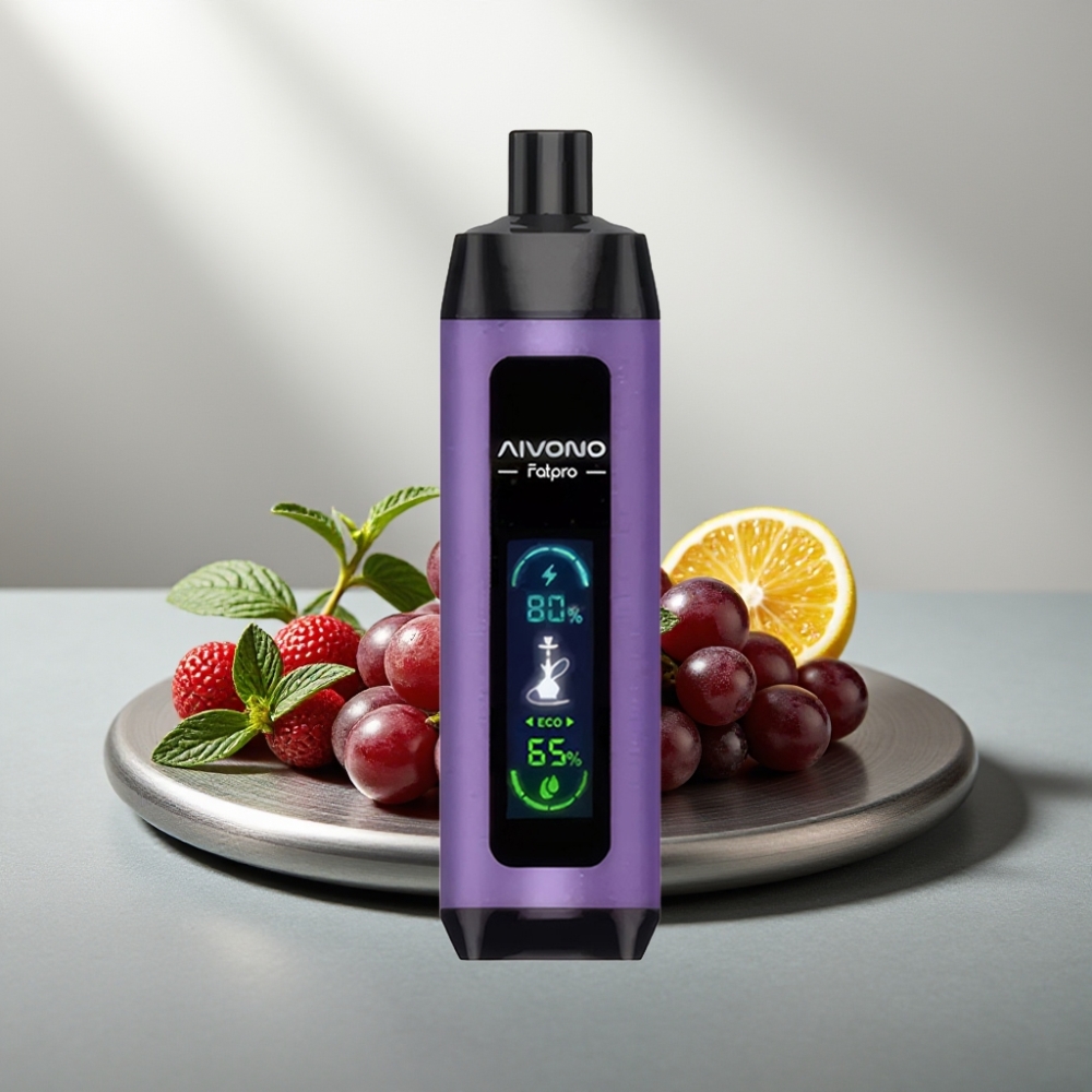 Aivono AIM FATPRO 22000 Puffs 28ml 600mah 0.6ohm Grape Mint ענב מנתה