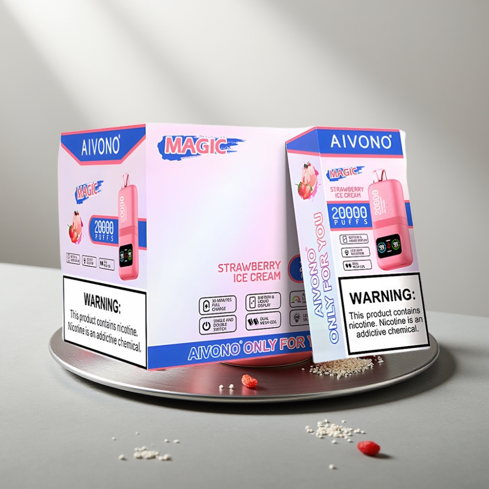 Aivono AIM MAGIC 20000 Puffs 26ml 5% Nicotine Type-C תות גלידה