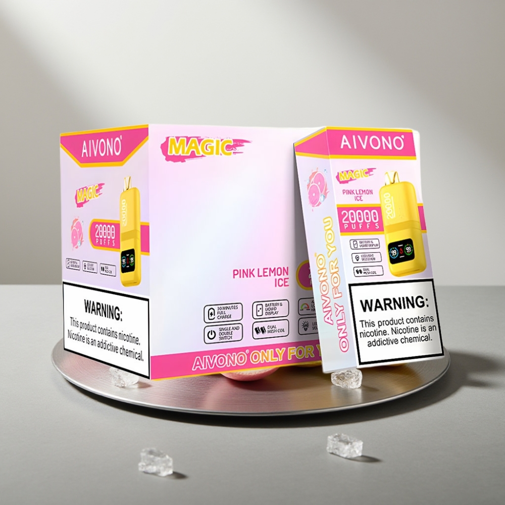 Aivono AIM MAGIC 20000 Puffs 26ml LCD Type-C 600mAh Pink Lemon Ice