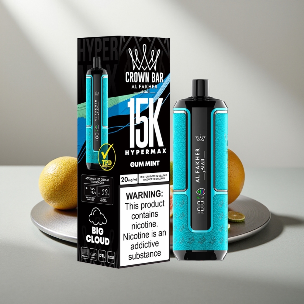 Al Fakher Crown Bar 15K Hypermax 22ml 600mAh Type-C מנטה מסטיק