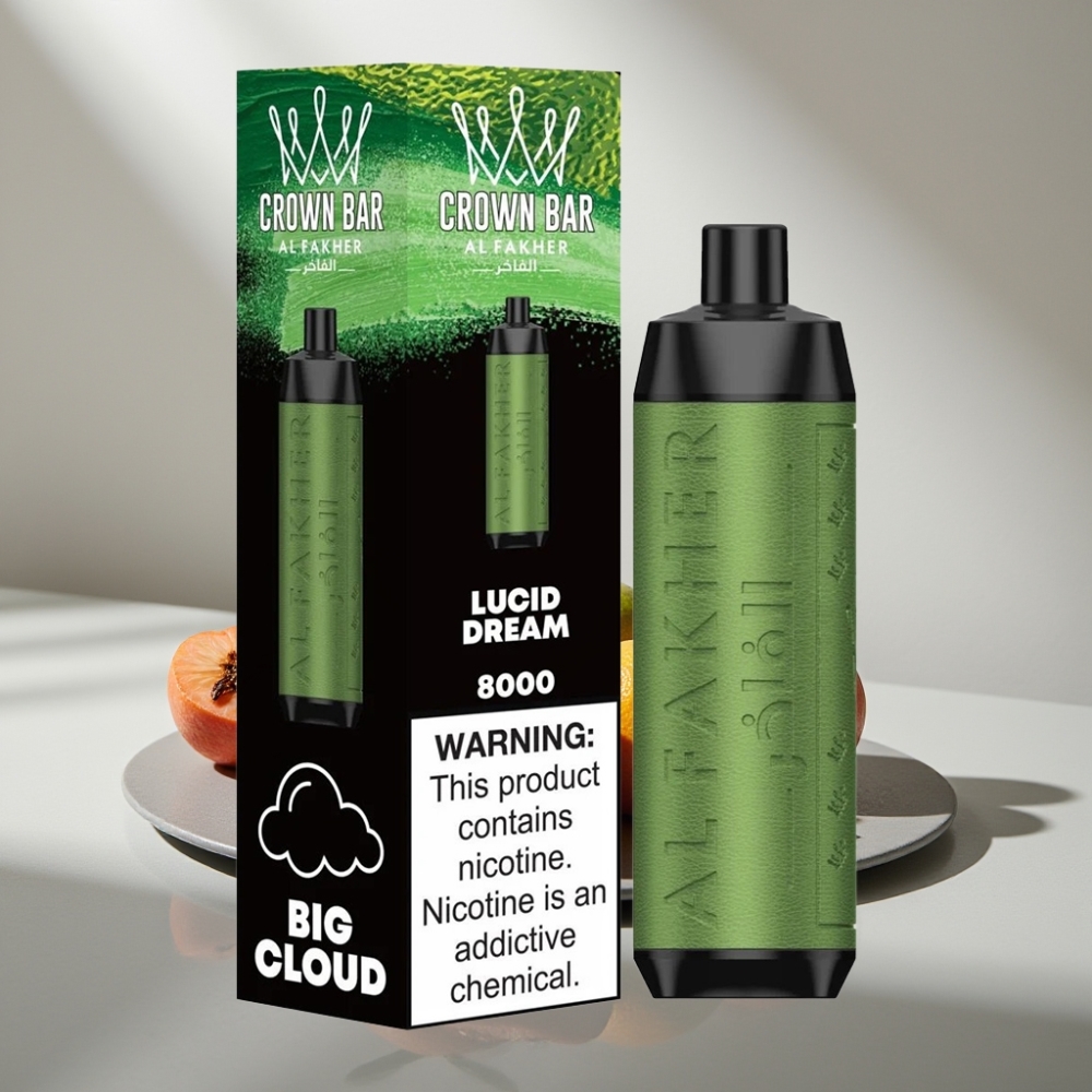 Al Fakher Crown Bar 8000 מַבָּעָר 600mah 18ml 5mg 0.6ohm חלום צלול