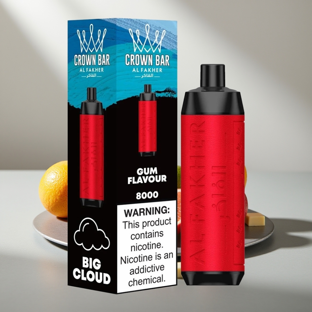 Al Fakher Crown Bar 8000 Crystal 600mah 18ml 5mg 0.6ohm מסטיק