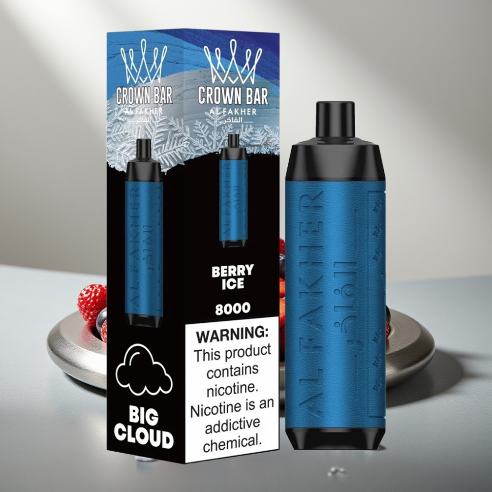 Al Fakher Crown Bar 8000 Crystal Berry Ice 600mah 18ml 5mg 0.6ohm