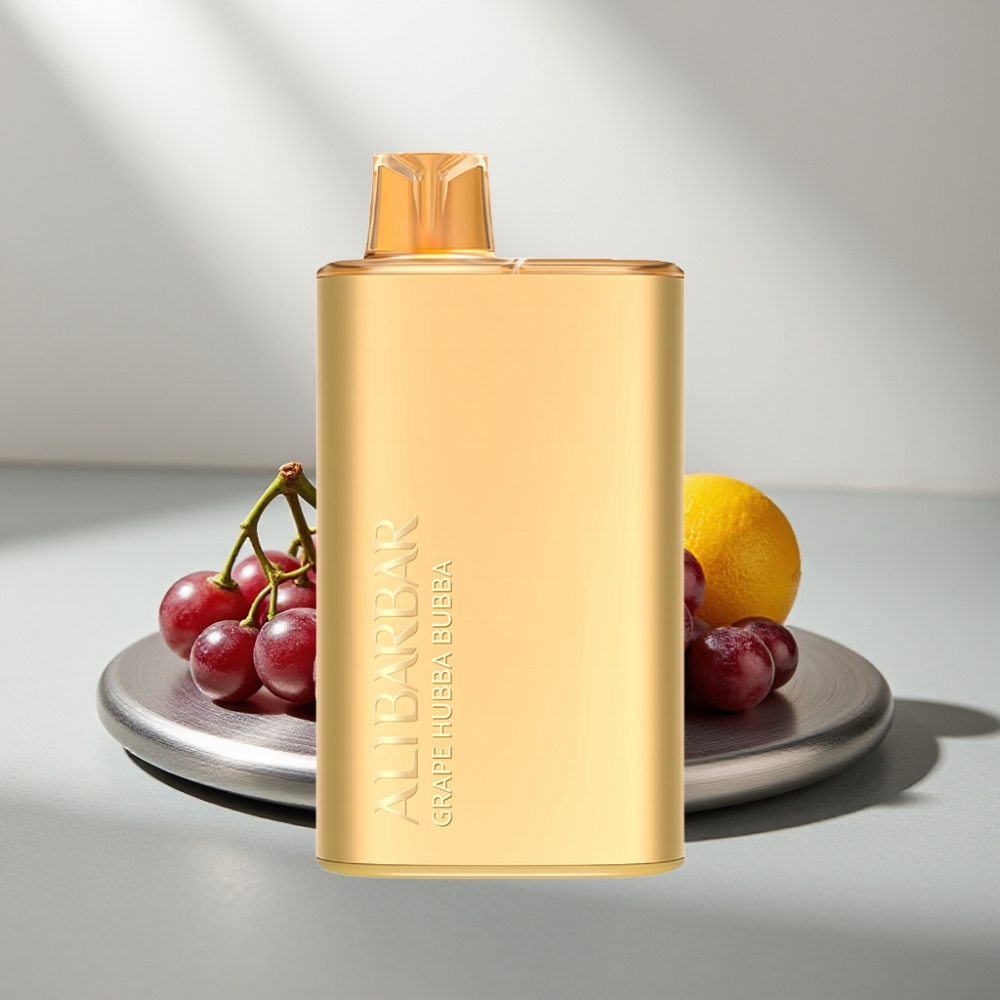 Alibarbar Rich 8000 Puffs Disposable Vape 20ml 2000mAh ענב Bubba Hubba