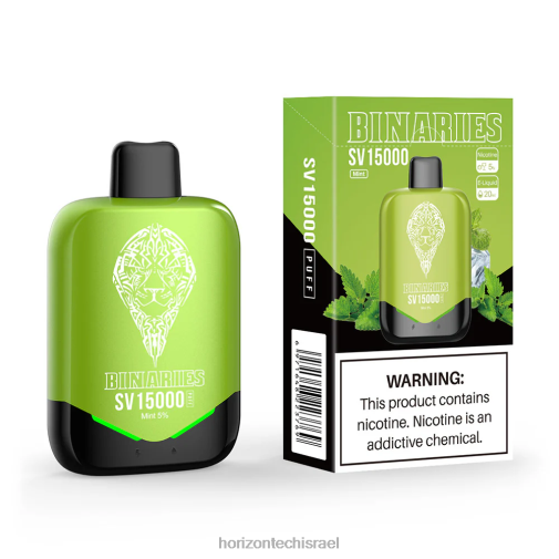 HorizonTech Binaries Cabin חד פעמי sv מנטה HorizonTech vape kit 28N2890
