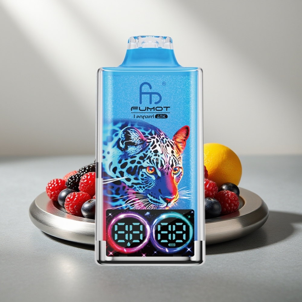 Fumot Leopard 40K Puffs Disposable Vape 0%-5% Nicotine 700mAh Dual Mesh Type-C Mixed Berries