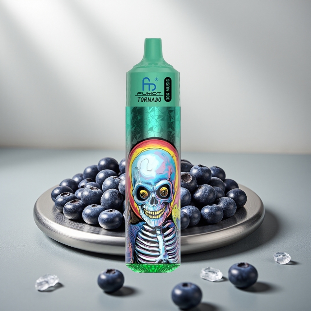 Fumot Randm Tornado 30000 Puffs 30mL 2%/5% 1.0 Ohm 600mAh LED תות עץ כחול