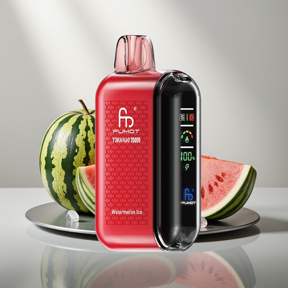 Fumot Tornado 20000 Puffs Dual Mesh 20ml 850mAh Smart Display אבטיח קרח