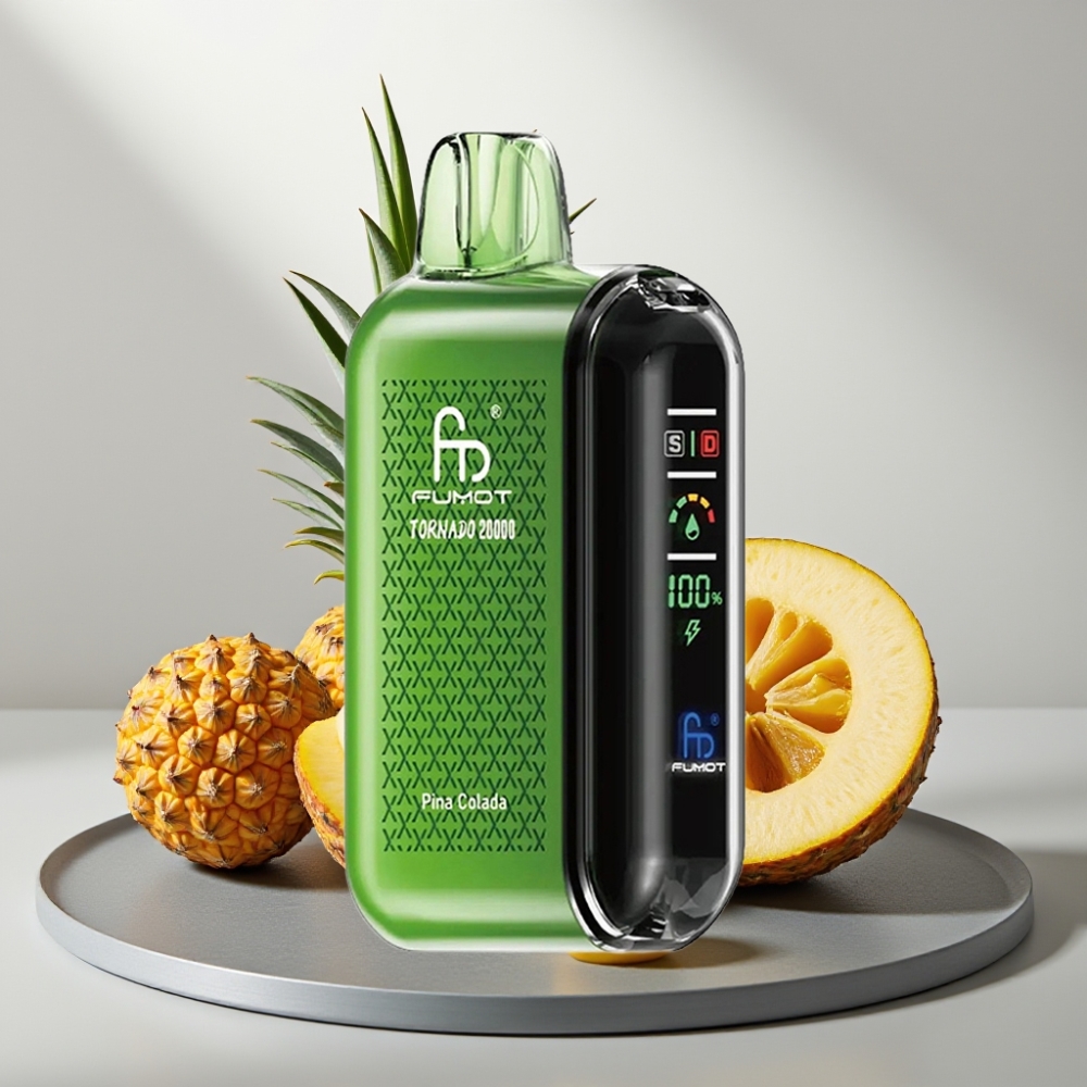Fumot Tornado 20000 Puffs Dual Mesh 20ml 850mAh Smart Display Airflow 2% פינא קולדה