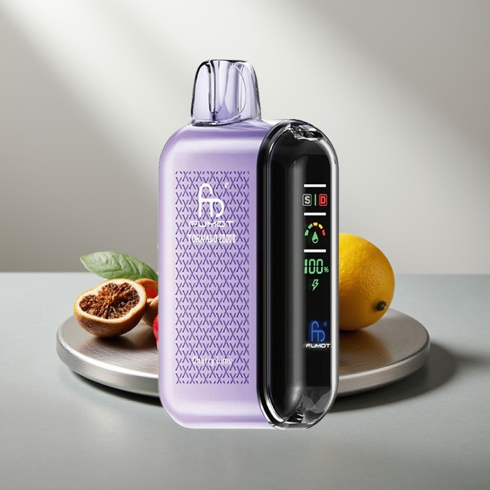 Fumot Tornado 20000 Puffs Dual Mesh 20ml 850mAh Smart Display Cherry Lime