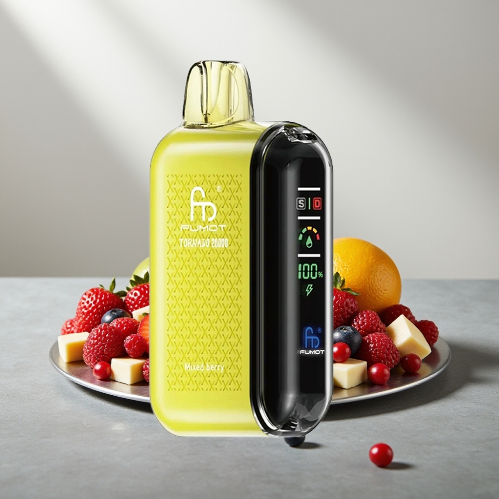 Fumot Tornado 20000 Puffs Dual Mesh 20ml 850mAh Smart Display Mixed Berry