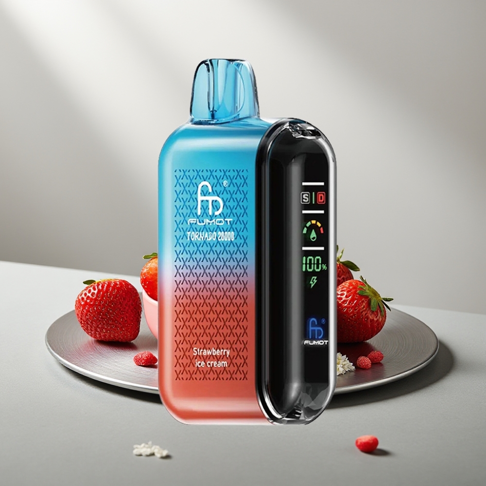 Fumot Tornado 20000 Puffs Dual Mesh 20ml 850mAh Strawberry Ice Cream