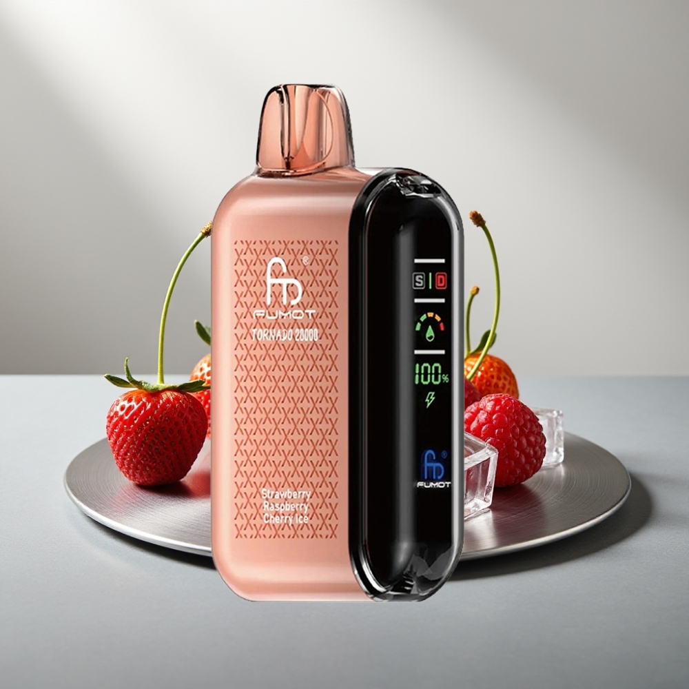 Fumot Tornado 20000 Puffs Dual Mesh 20ml 850mAh Strawberry Raspberry Cherry Ice