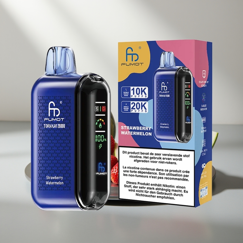 Fumot Tornado 20000 Puffs Dual Mesh 20ml 850mAh Strawberry Watermelon