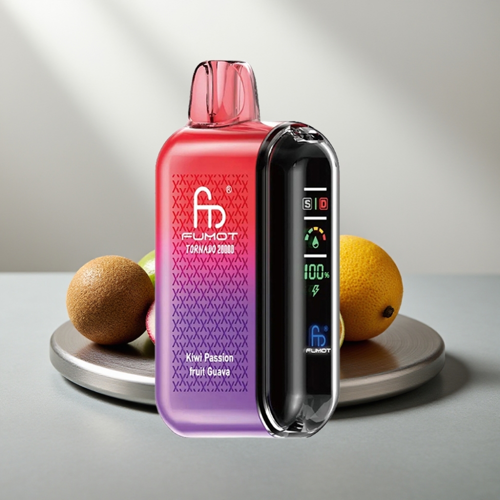 Fumot Tornado 20000 Puffs Dual Mesh Coil 20ml 850mAh Display Airflow Kiwi Passion Guava