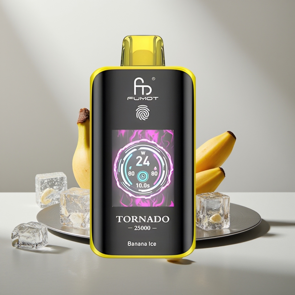 Fumot Tornado 25000 Puffs HD Screen 700mAh 20ml בננה קרח