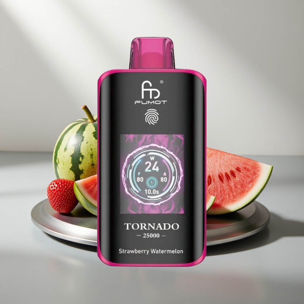 Fumot Tornado 25000 Puffs HD Screen 700mAh 20ml תות אבטיח