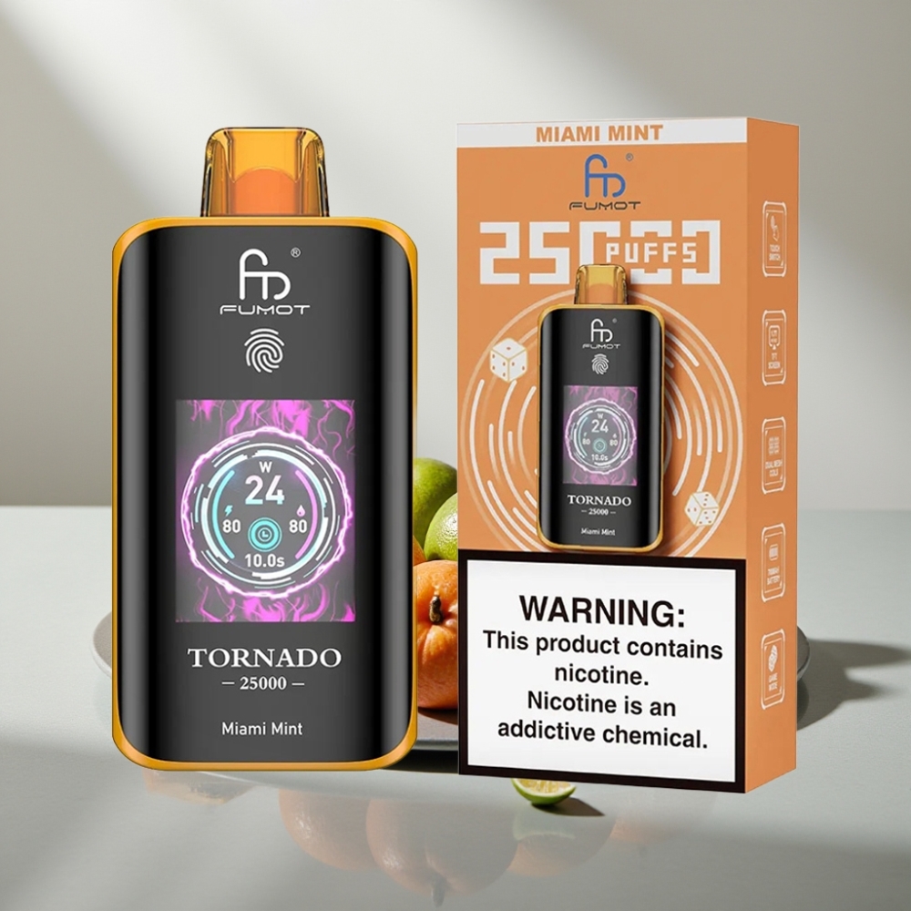 Fumot Tornado 25000 Puffs HD Screen 700mAh 20ml Miami Mint