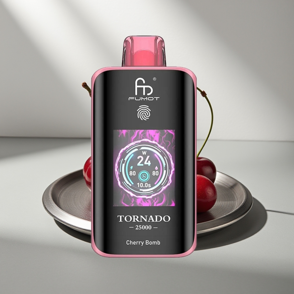 Fumot Tornado 25000 Puffs HD Screen 700mAh 20ml Type-C פצצת דובדבן