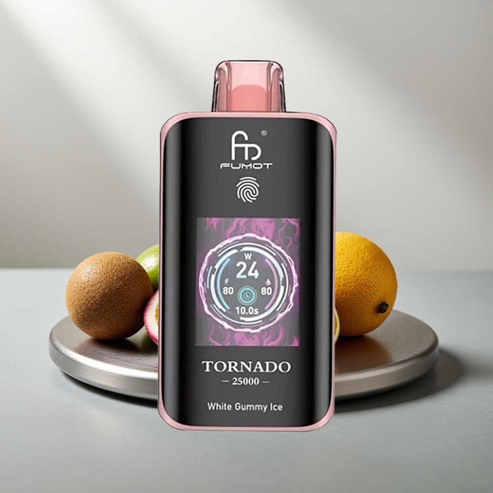 Fumot Tornado 25000 Puffs HD Screen 700mAh 20ml Type-C קיווי פסיפלורה גויאבה