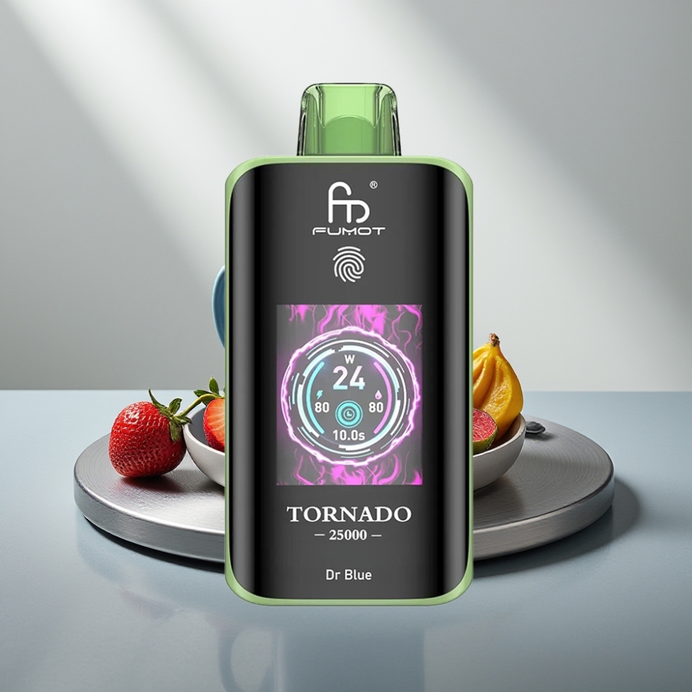 Fumot Tornado 25000 Puffs HD Screen 700mAh 20ml Type-C ד"ר כחול