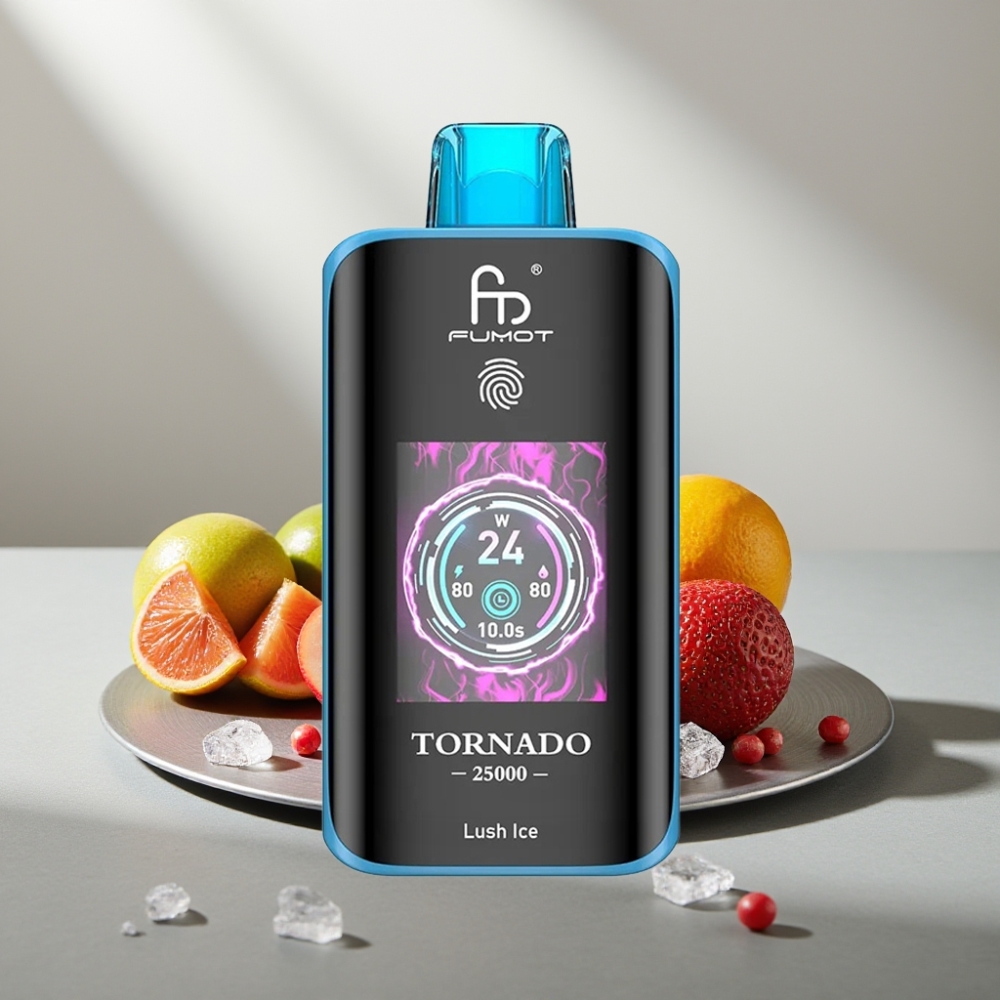 Fumot Tornado 25000 Puffs HD Screen 700mAh 20ml Type-C טורנדו קרח לוהט