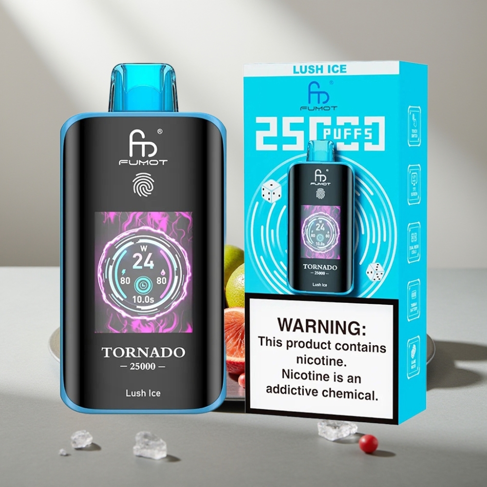 Fumot Tornado 25000 Puffs HD Screen 700mAh 20ml Type-C טורנדו קרח לוהט