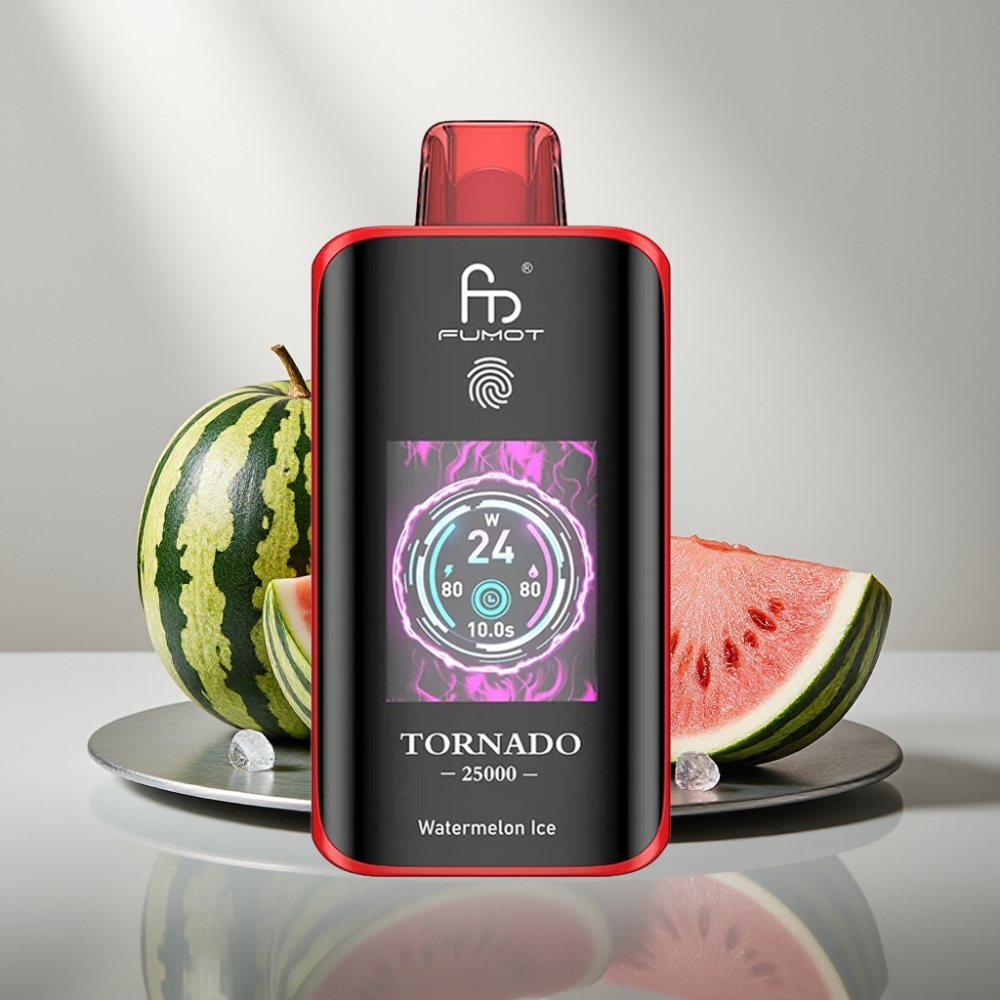 Fumot Tornado 25000 Puffs HD Screen 700mAh 20ml Type-C אבטיח קרח