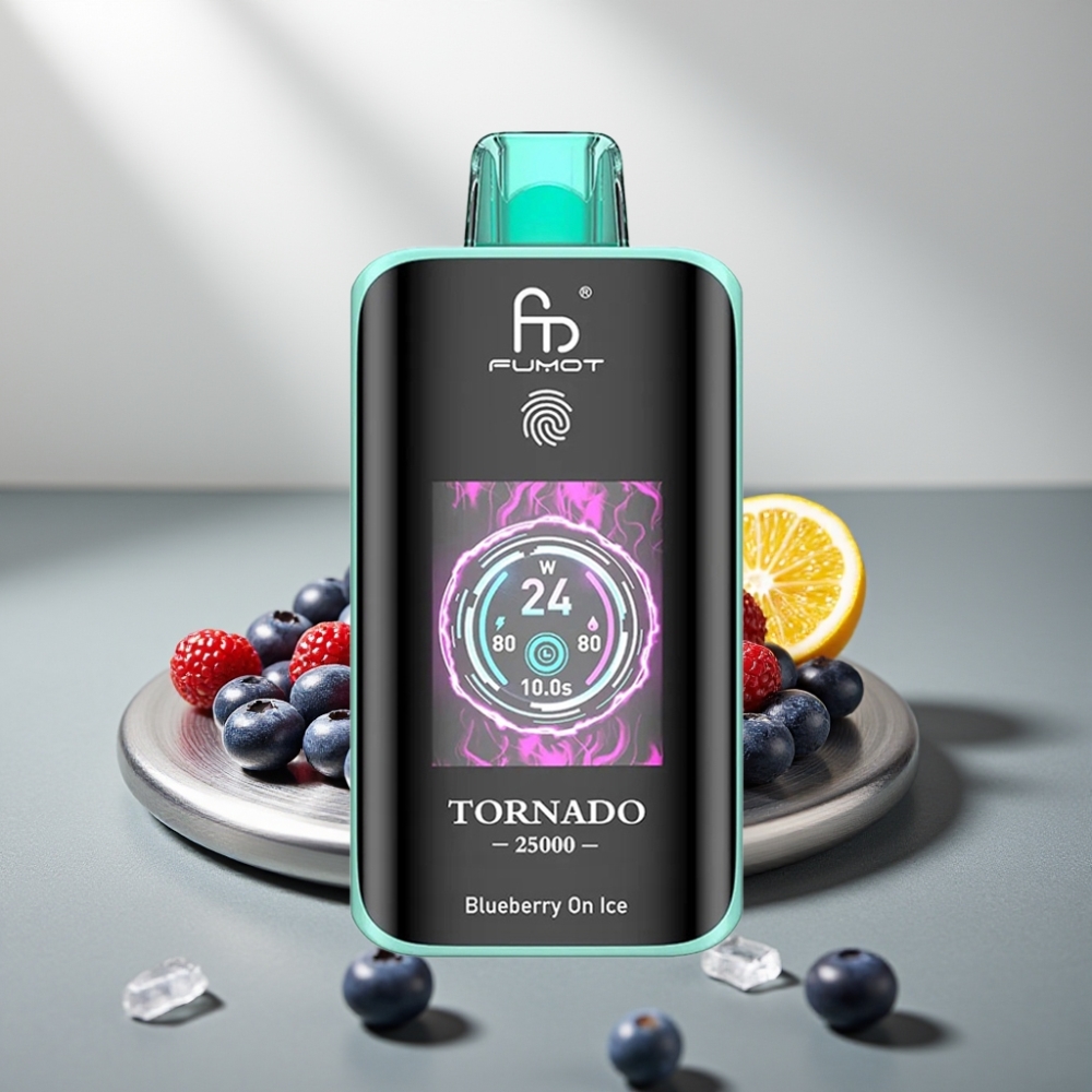 Fumot Tornado 25000 Puffs HD Screen Rechargeable 20ml Blueberry On Ice