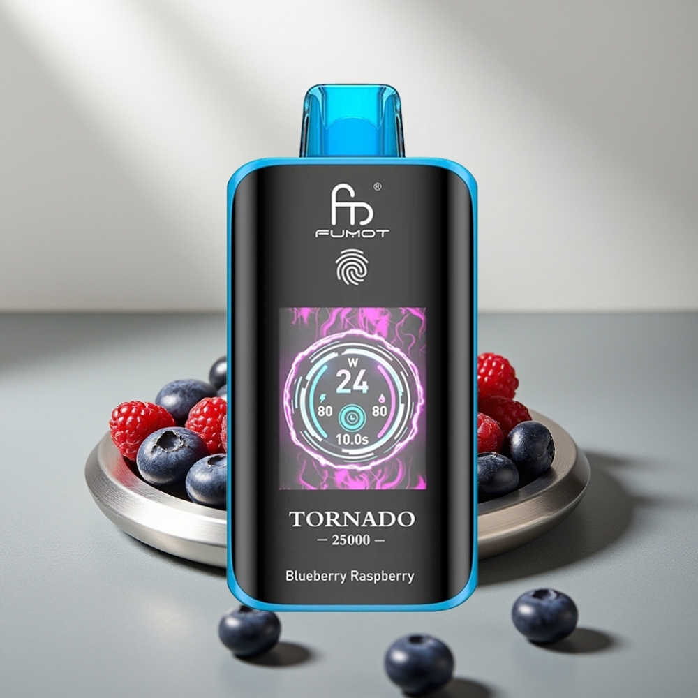 Fumot Tornado 25000 Puffs HD Screen Rechargeable 700mAh Type-C טטענברי פטל
