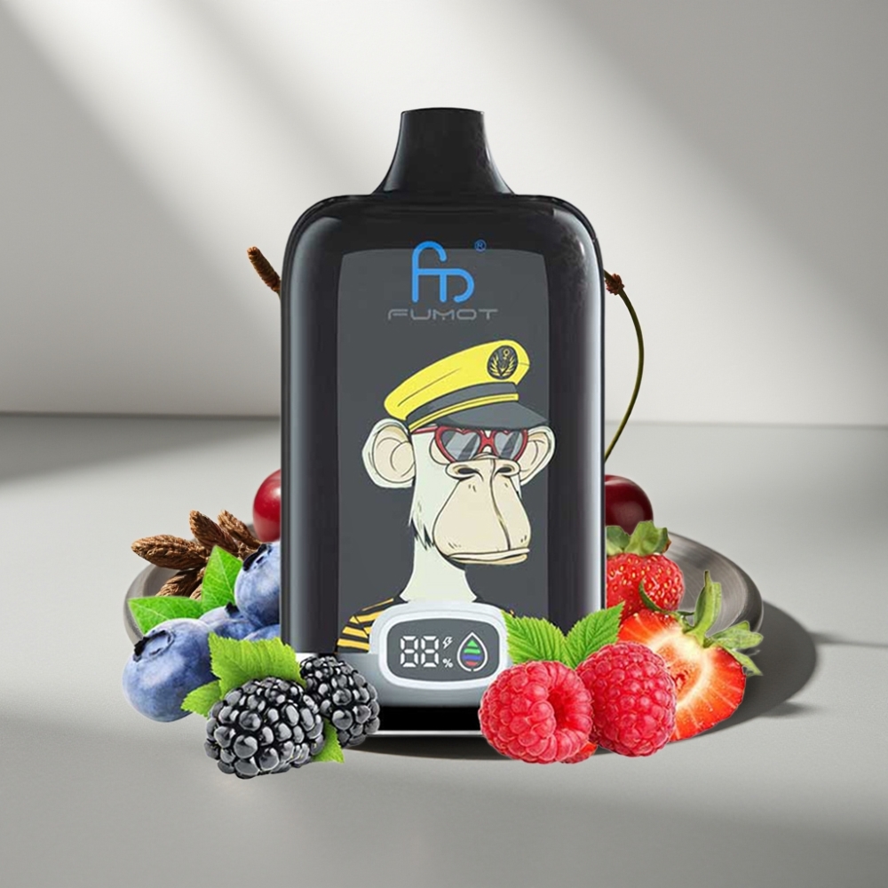 Fumot Tornado Digital Box 12000 Puffs 20ml 550mAh Cherry דובדבן