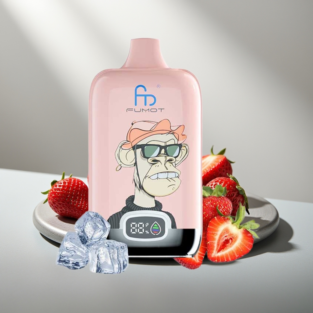 Fumot Tornado Digital Box 12000 Puffs 20ml 550mAh Type-C תות קרח
