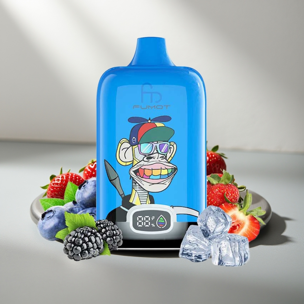 Fumot Tornado Digital Box 12000 Puffs 20ml 550mAh Type-C תות ענב