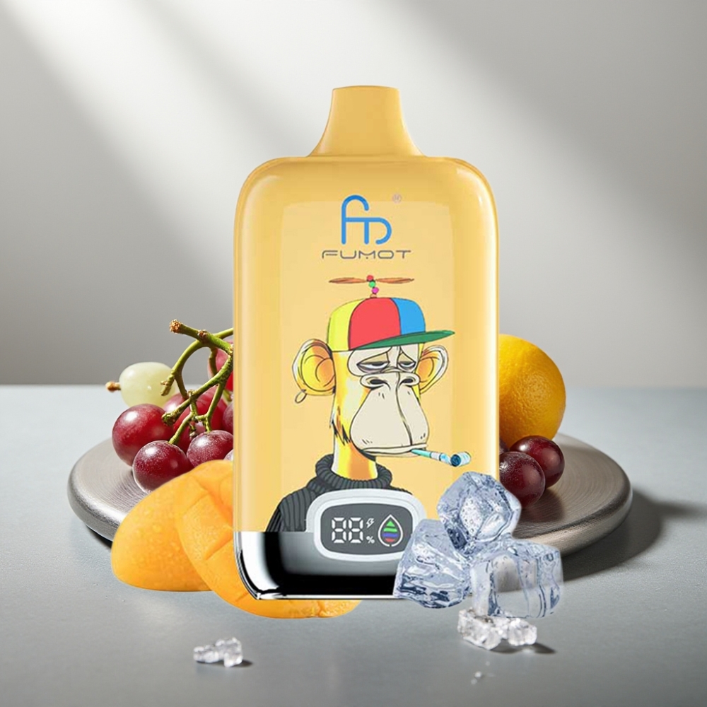 Fumot Tornado Digital Box 12000 Puffs 20ml 550mAh Type-C ענב קרח