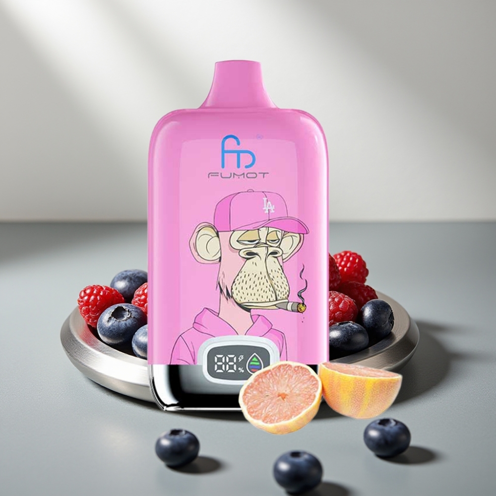 Fumot Tornado Digital Box 12000 Puffs 20ml 550mAh Type-C Blueberry Raspberry