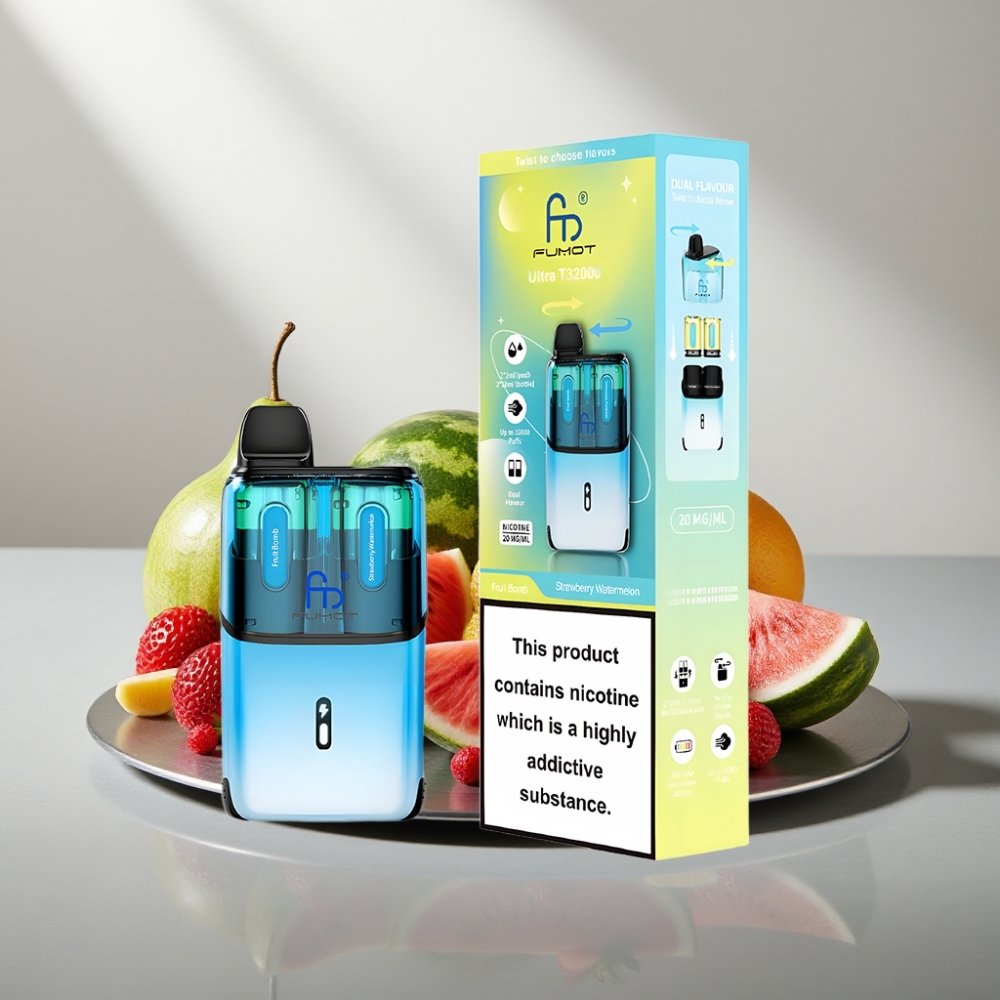 Fumot Ultra T32000 Disposable Vape 32000 Puffs 800mAh 24ml Type-C פירות מתפוצצים - תות אבטיח