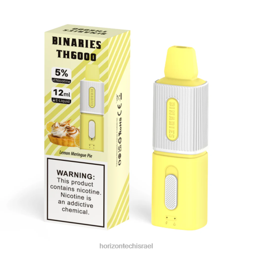 HorizonTech Binaries Cabin th6000 חד פעמי 12 מ"ל פאי מרנג לימון HorizonTech israel 28N28101