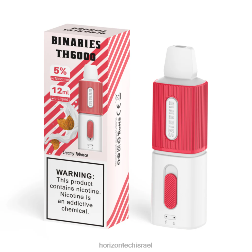 HorizonTech Binaries Cabin th6000 חד פעמי 12 מ"ל טבק שמנת HorizonTech jerusalem 28N28122
