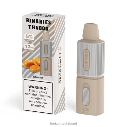 HorizonTech Binaries Cabin th6000 חד פעמי 12 מ"ל חמאה HorizonTech vape israel 28N28103