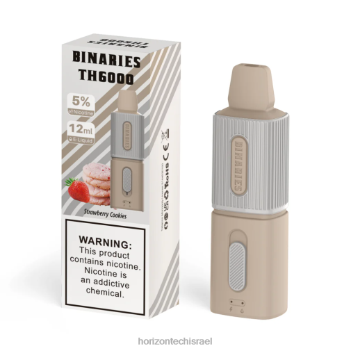 HorizonTech Binaries Cabin th6000 חד פעמי 12 מ"ל עוגיות תותים Horizon tech company 28N28116